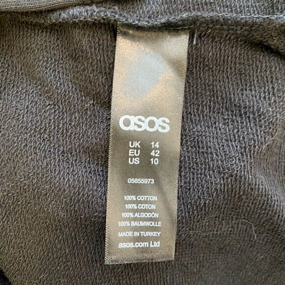 NEW ASOS Shift Dress Black V Neck Short Sleeve 10 - Picture 7 of 9